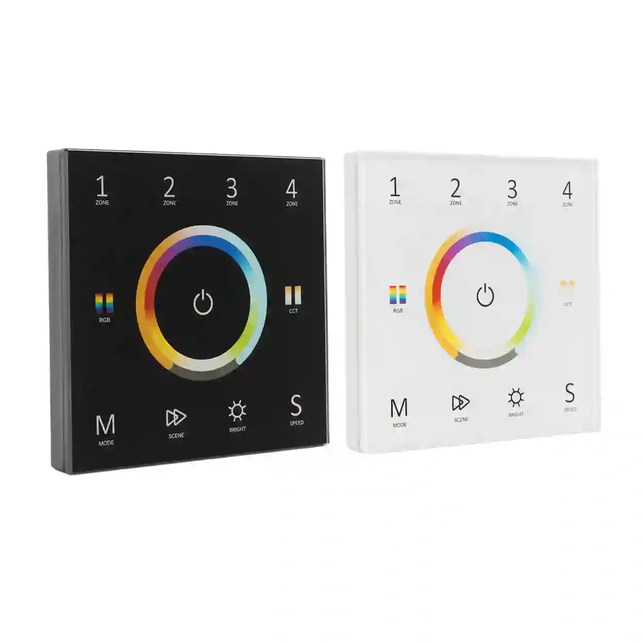Dotykový nástěnný ovladač dimLED ALLMIX RF 4K pro 4 zóny s DMX512 a RF režimem